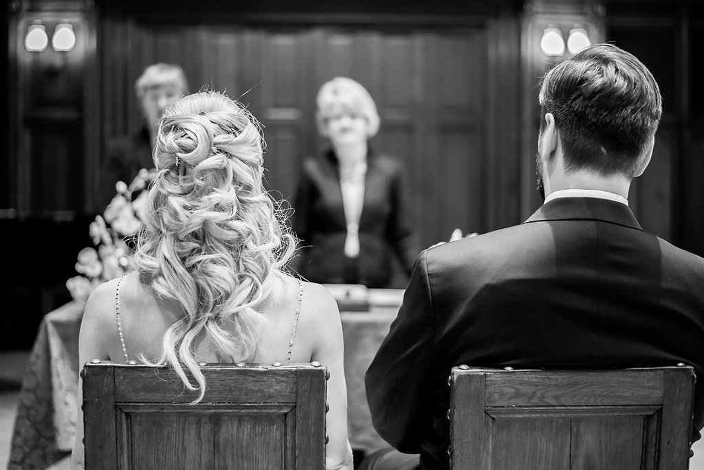 Das Brautpaar bei der Trauung Das Brautpaar und ich -