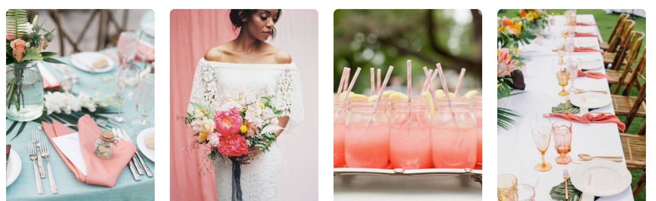 Living Coral & Turquoise