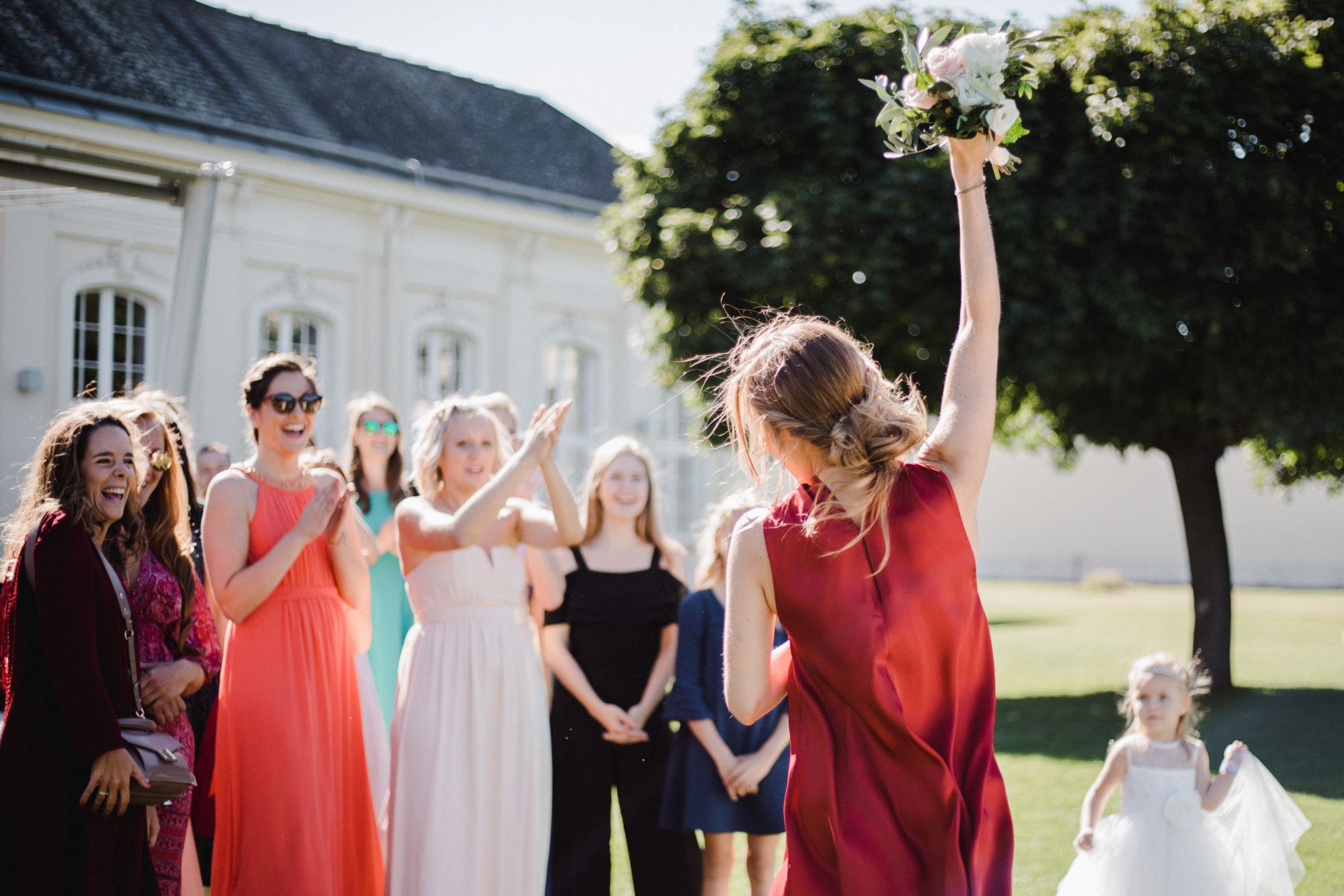 Wedding Brautstraußwerfen Brautjungfer