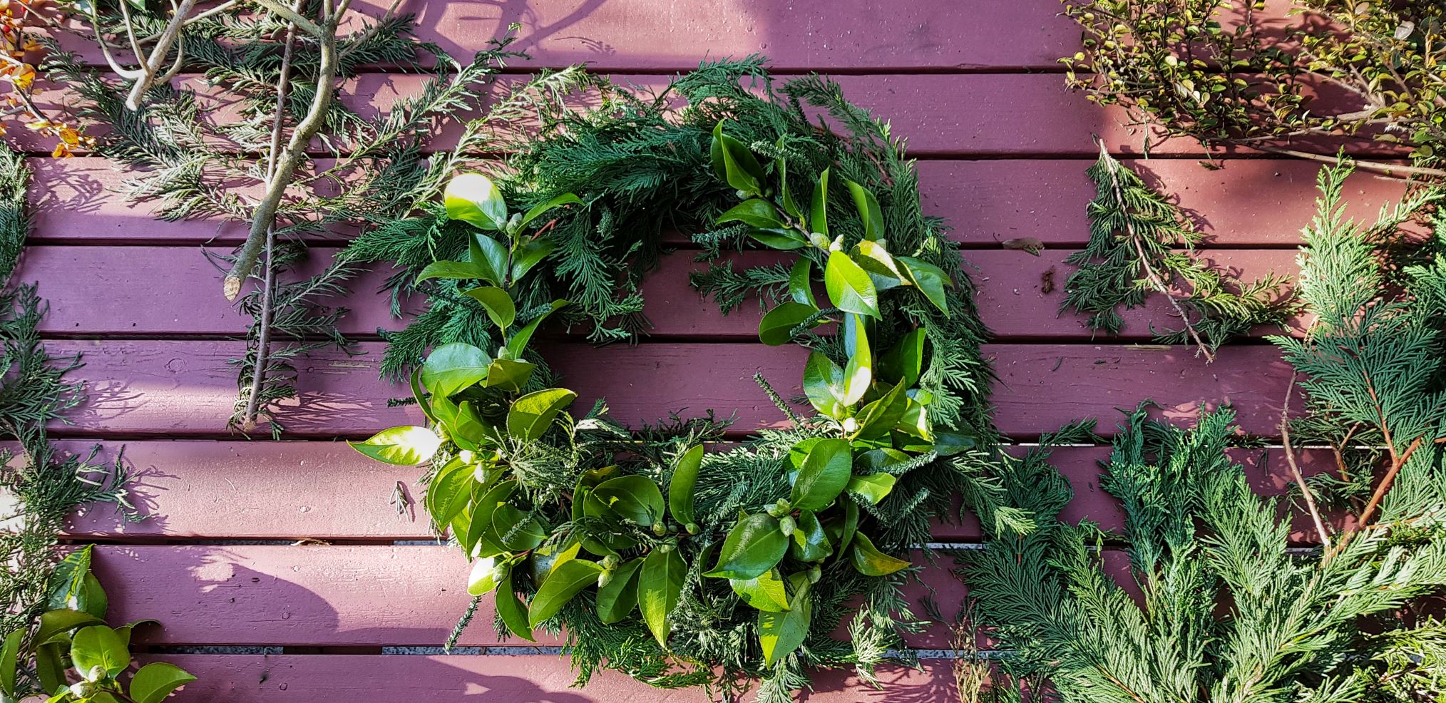 Weihnahtlicher Türkranz - grüner Rohling
