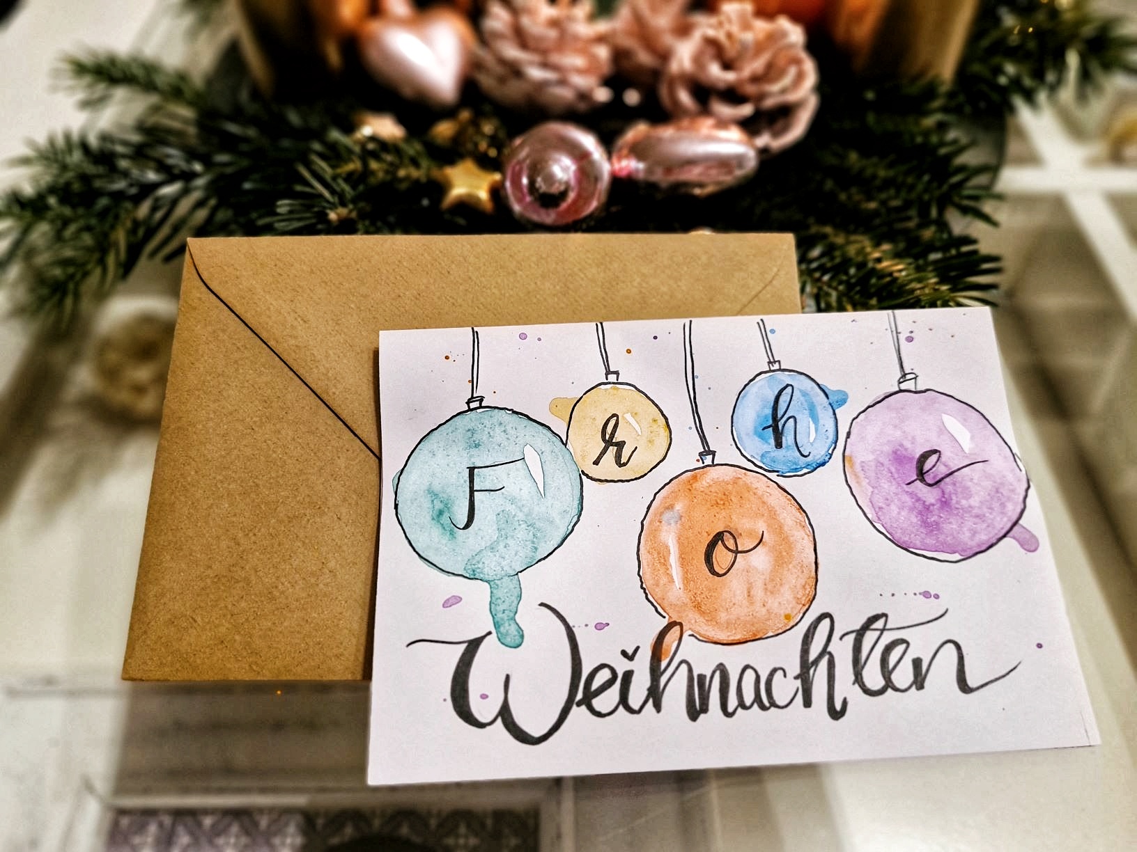DIY-Weihnachten,DIY-Weihnachtskarte "Weihnachtskugel"
