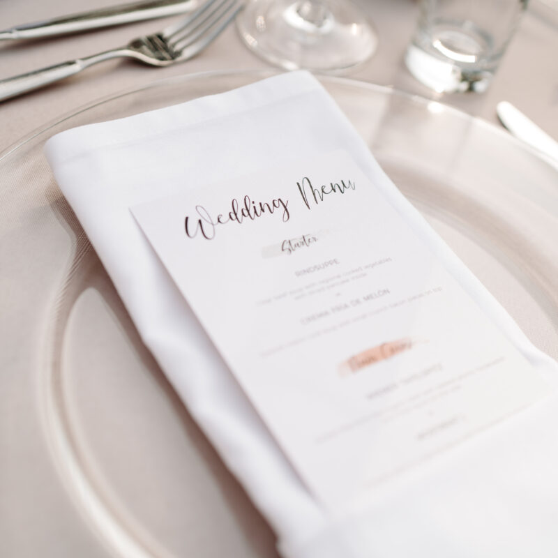 Outdoor-Dinner Menükarte